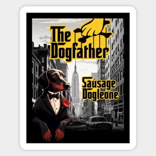 The Dogfather: Sausage Dogleone Sticker